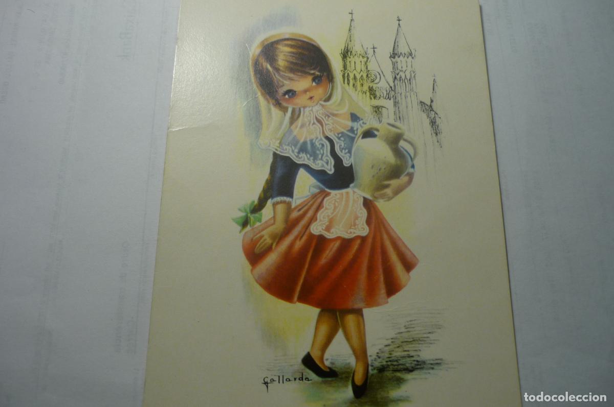 Postales: postal trajes tipicos mallorca -dibujo gallarda escrita