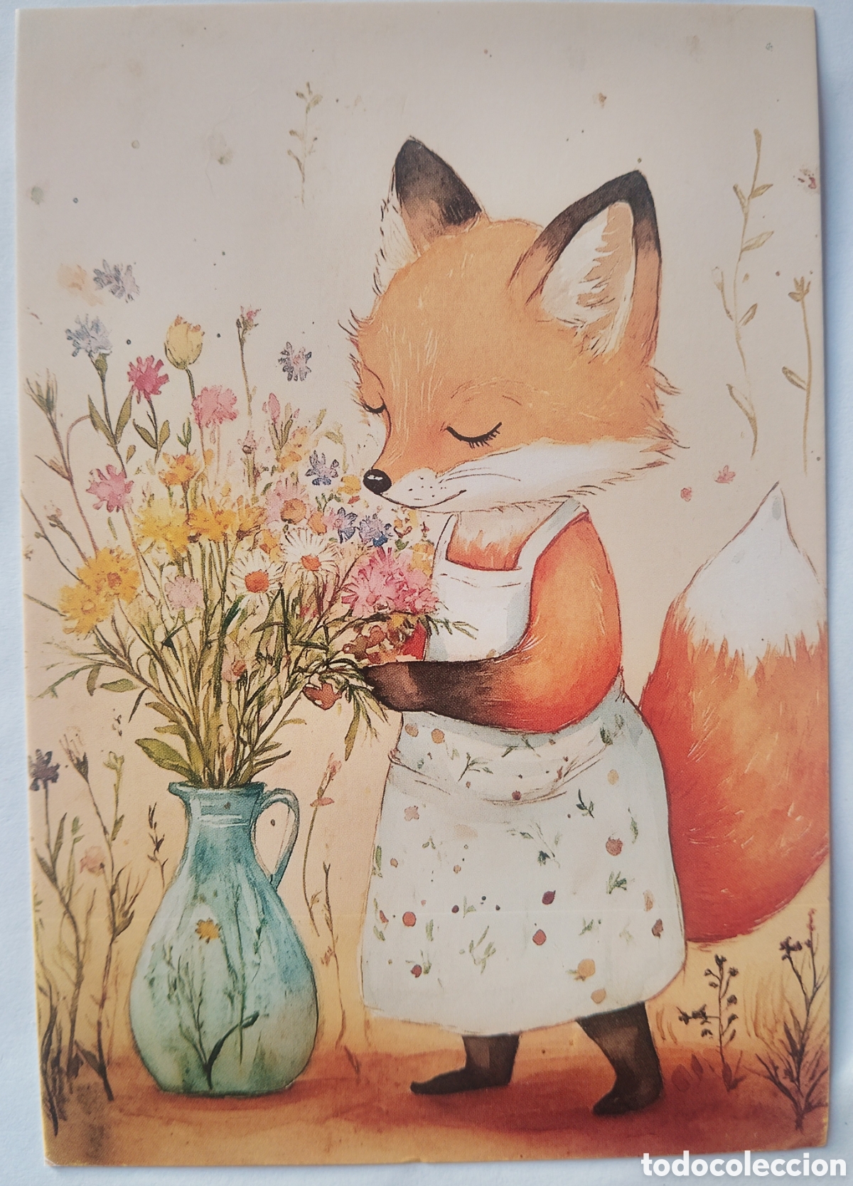 Postales: POSTAL - ZORRA JARR&Oacute;N FLORES