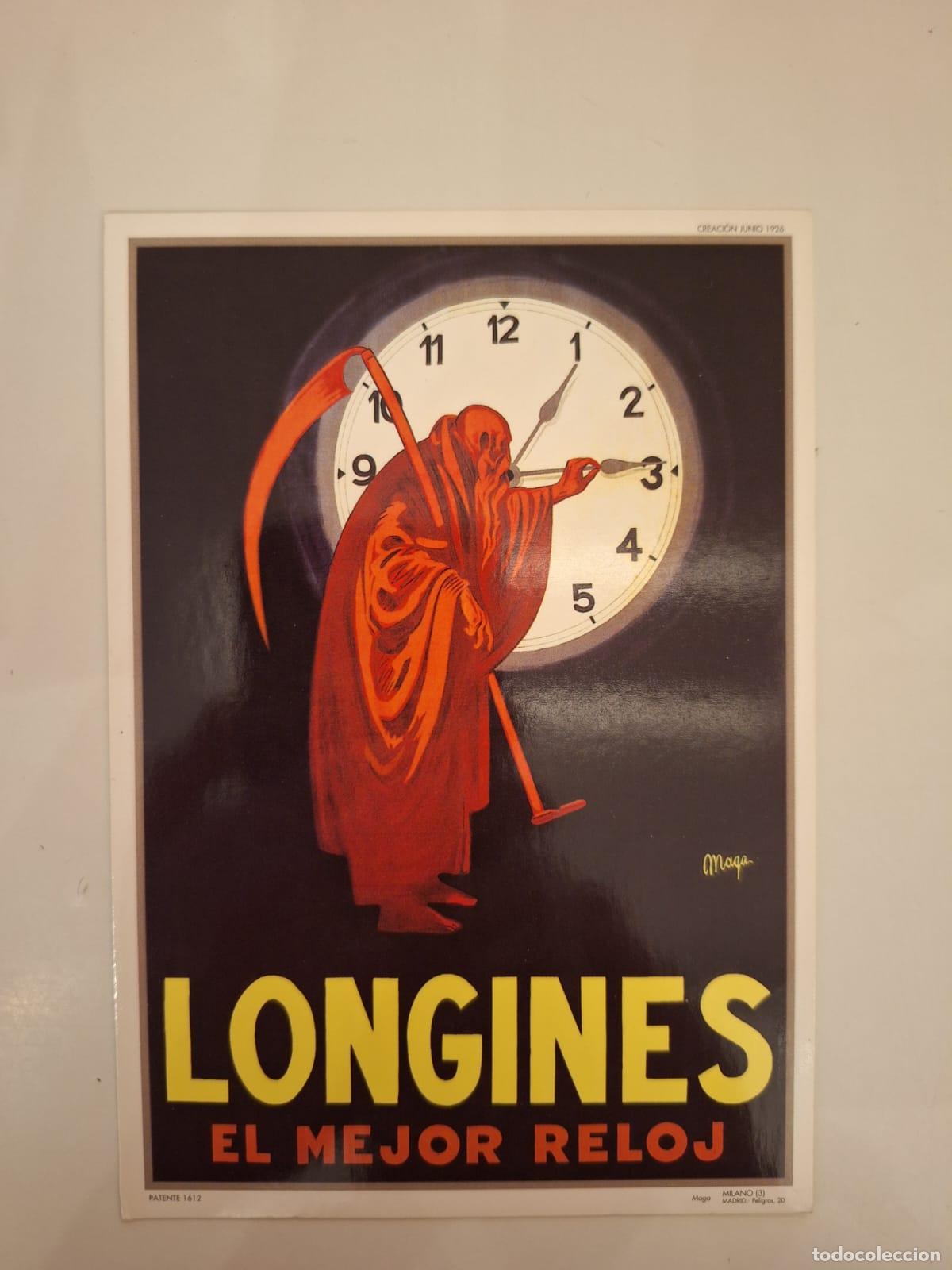 Postales: Postal cartel publicitario Longines El mejore reloj Dise&ntilde;o Maga 1926 Colecci&oacute;n Carlos Velasco