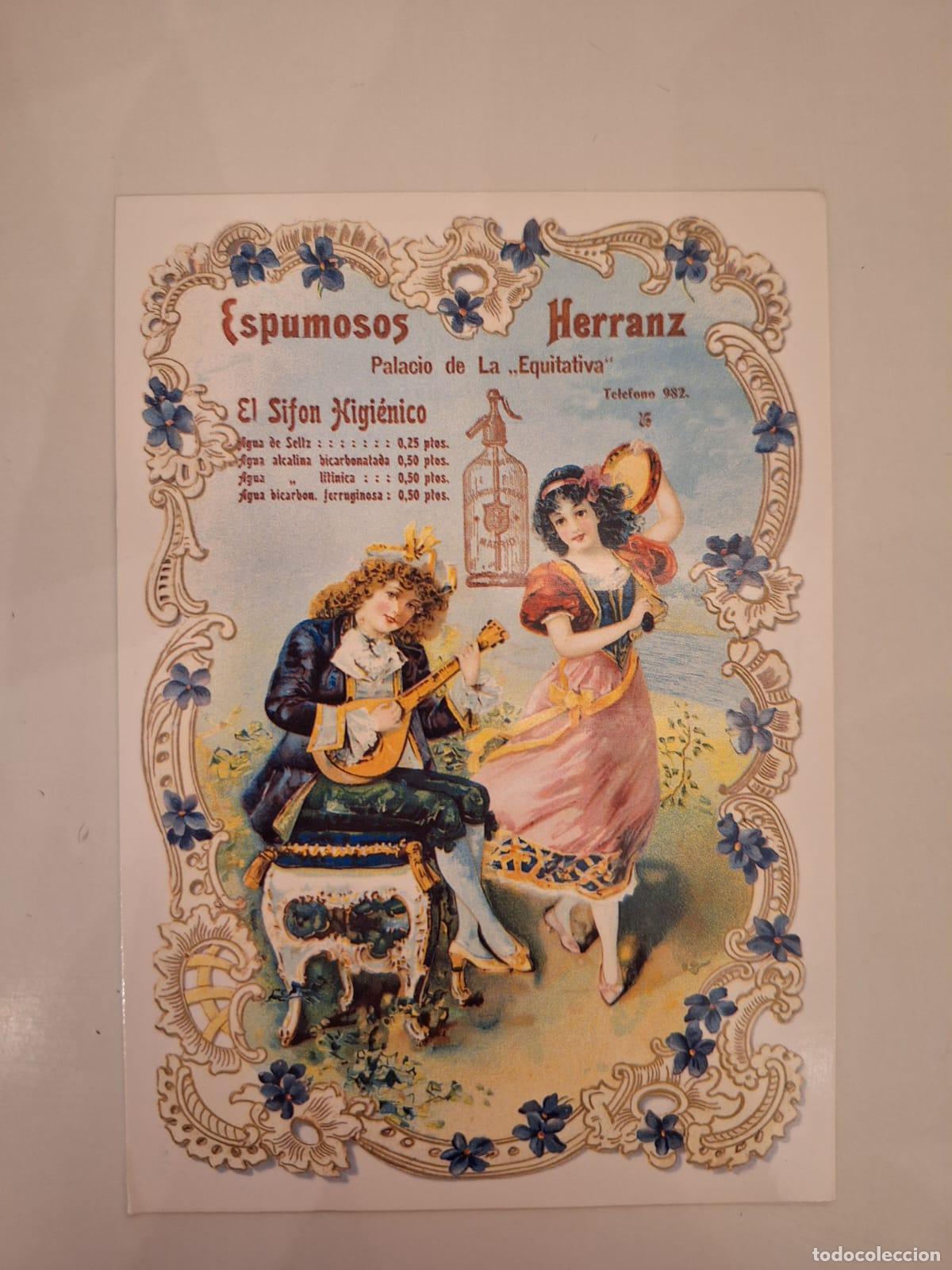 Postales: Postal cartel publicitario Espumosos Herranz Colecci&oacute;n Carlos Velasco Ediciones AM