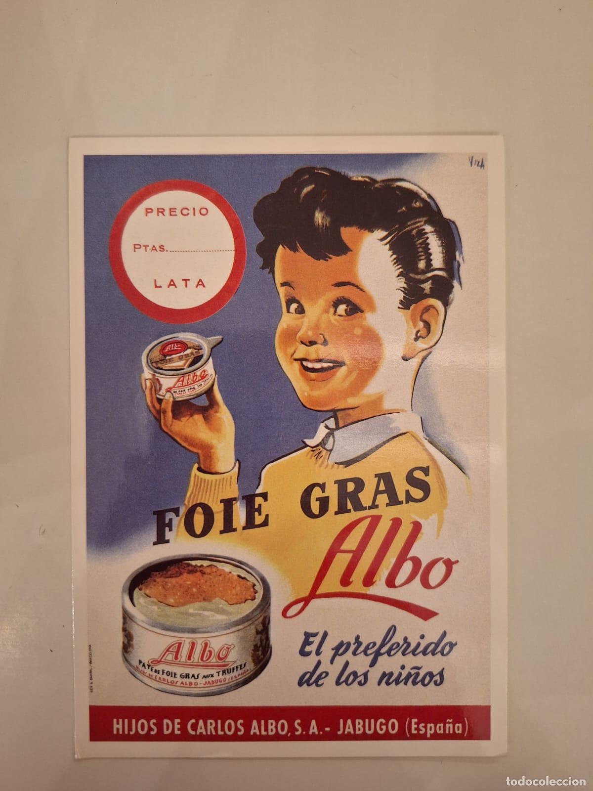 Postales: Postal cartel publicitario Foei Gras Albo Colecci&oacute;n Carlos Velasco Ediciones AM