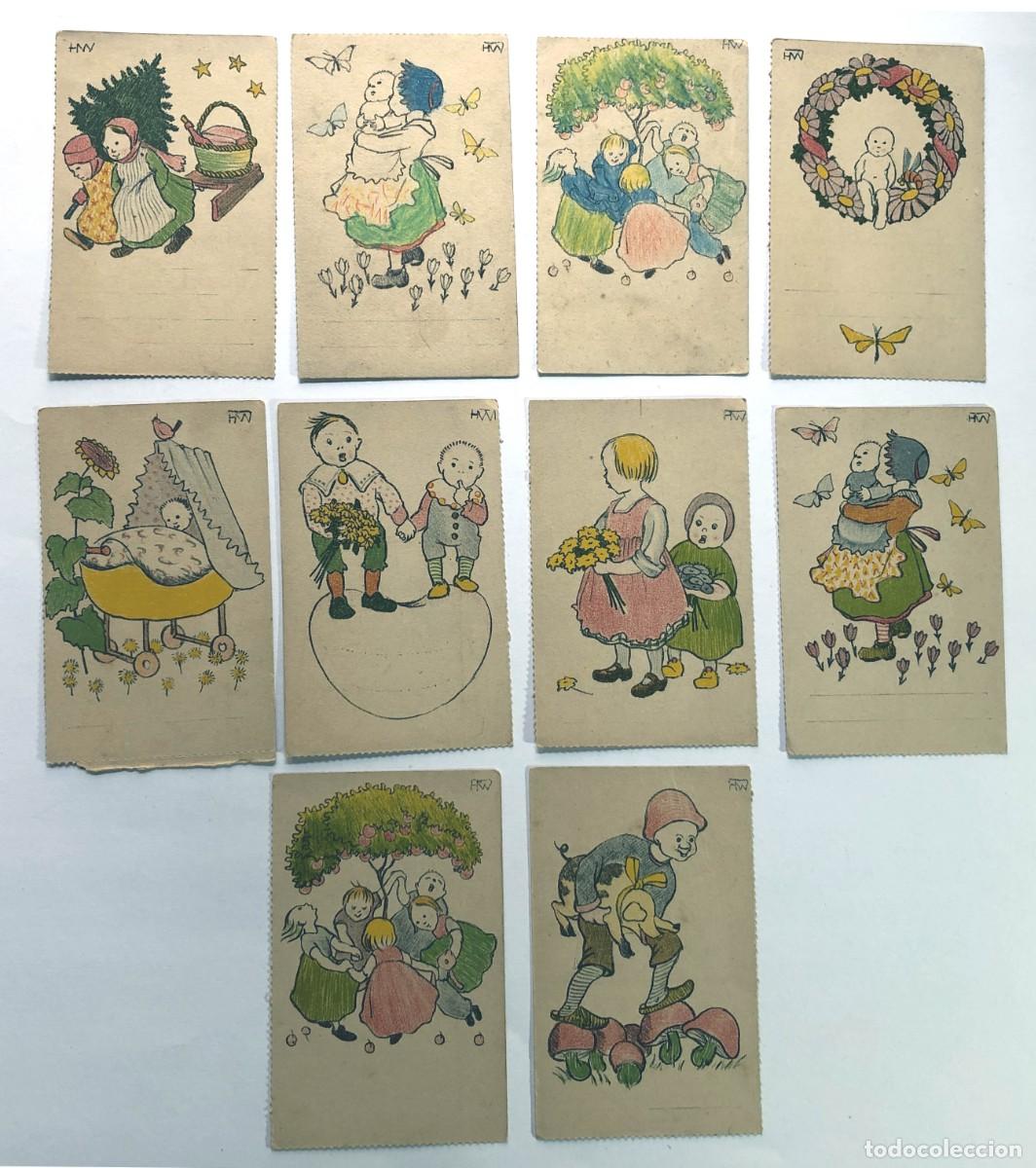 Postales: 10 POSTALES / NI&Ntilde;OS / DISE&Ntilde;O - HW