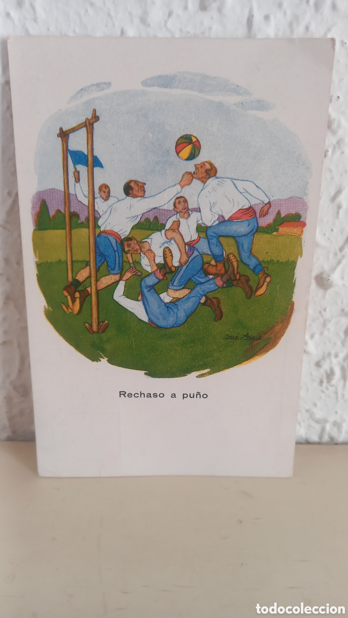 Postales: Postal ilustrada Jos&eacute; Arru&eacute;. Rechaso a pu&ntilde;o