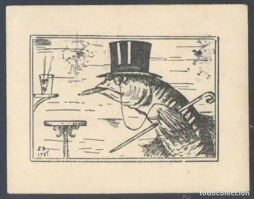 Postcards: Firma: *JB 1931* Impreso 90x116 mm. Circulada Paris 1951.