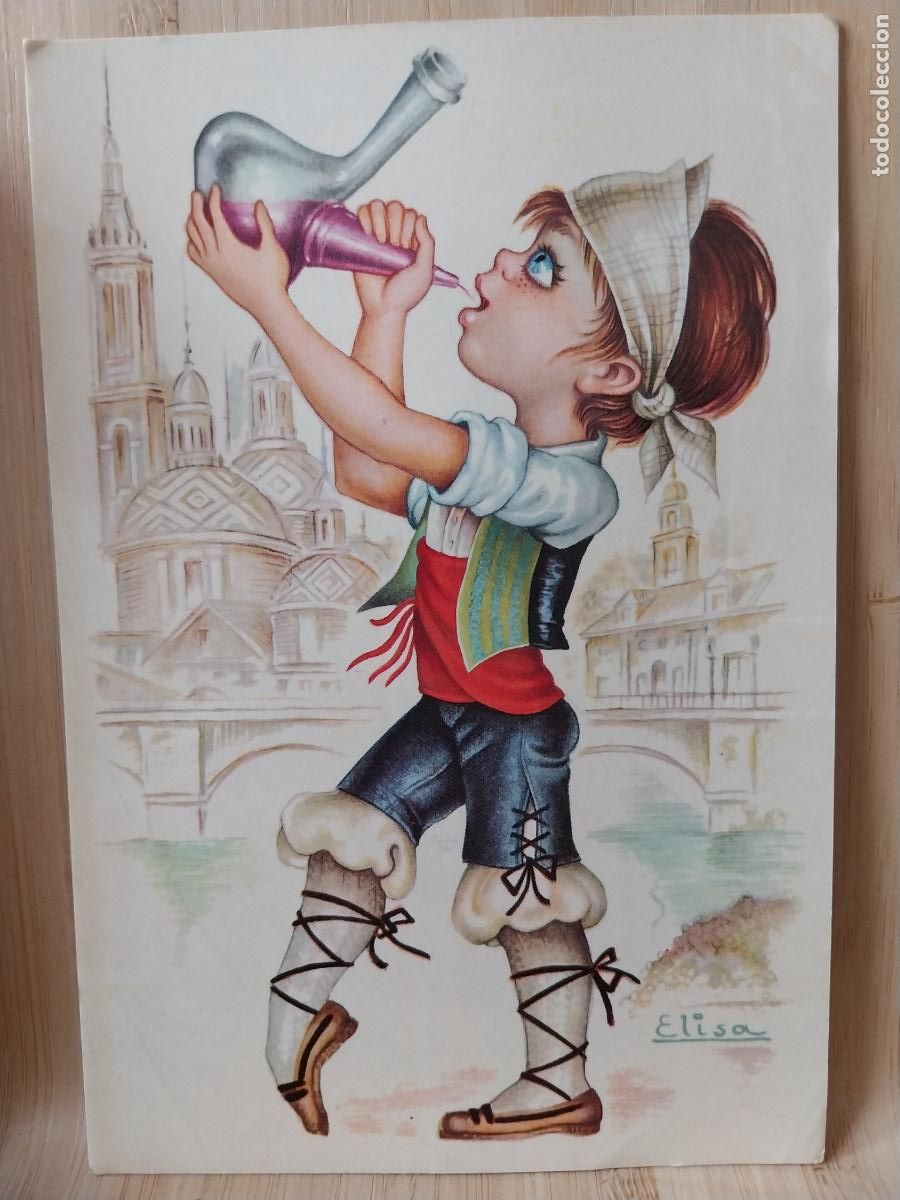 Postales: ARAGONES BATURRO PORRON CON NOVIA ILUSTRACION ELISA ED VIKINGO 2071/1 SC ORIGINAL