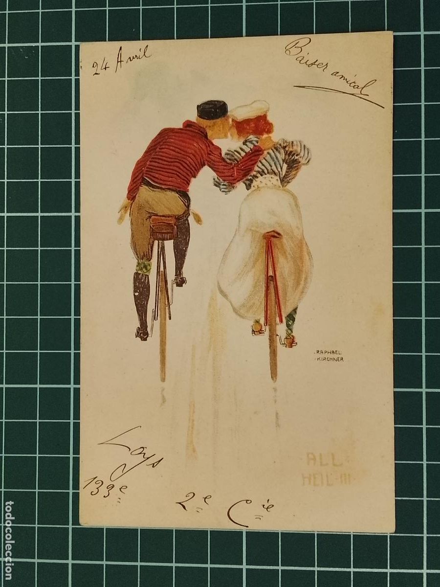 Postales: RAPHAEL KIRCHNER - CICLISMO - ALL HEIL III - REVERSO SIN DIVIDIR - POSTAL ANTIGUA (115.990)