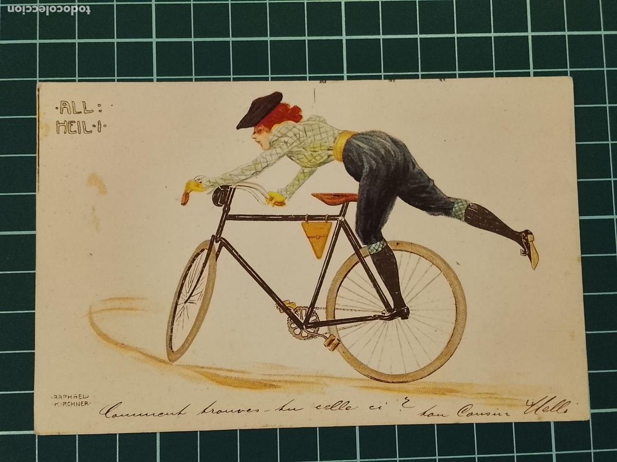 Postales: RAPHAEL KIRCHNER - CICLISMO - ALL HEIL I - REVERSO SIN DIVIDIR - POSTAL ANTIGUA (115.991)