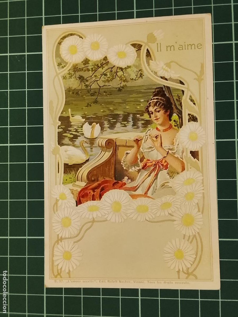 Postales: MODERNISMO - H. SCHUBERT - IL M'AIME - REVERSO SIN DIVIDIR - POSTAL ANTIGUA MODERNISTA (115.993)