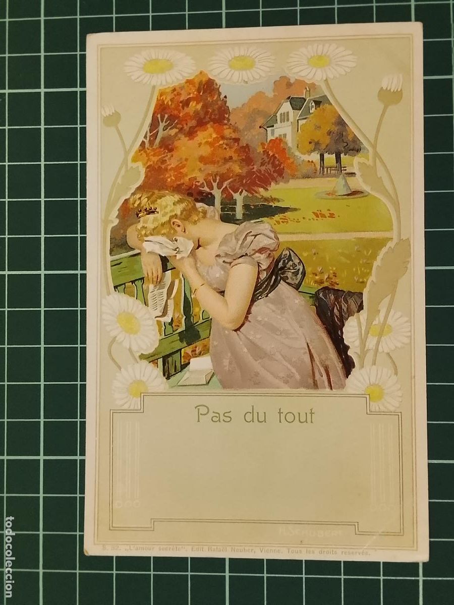 Postales: MODERNISMO - H. SCHUBERT - PAS DU TOUT - REVERSO SIN DIVIDIR - POSTAL ANTIGUA MODERNISTA (115.994)
