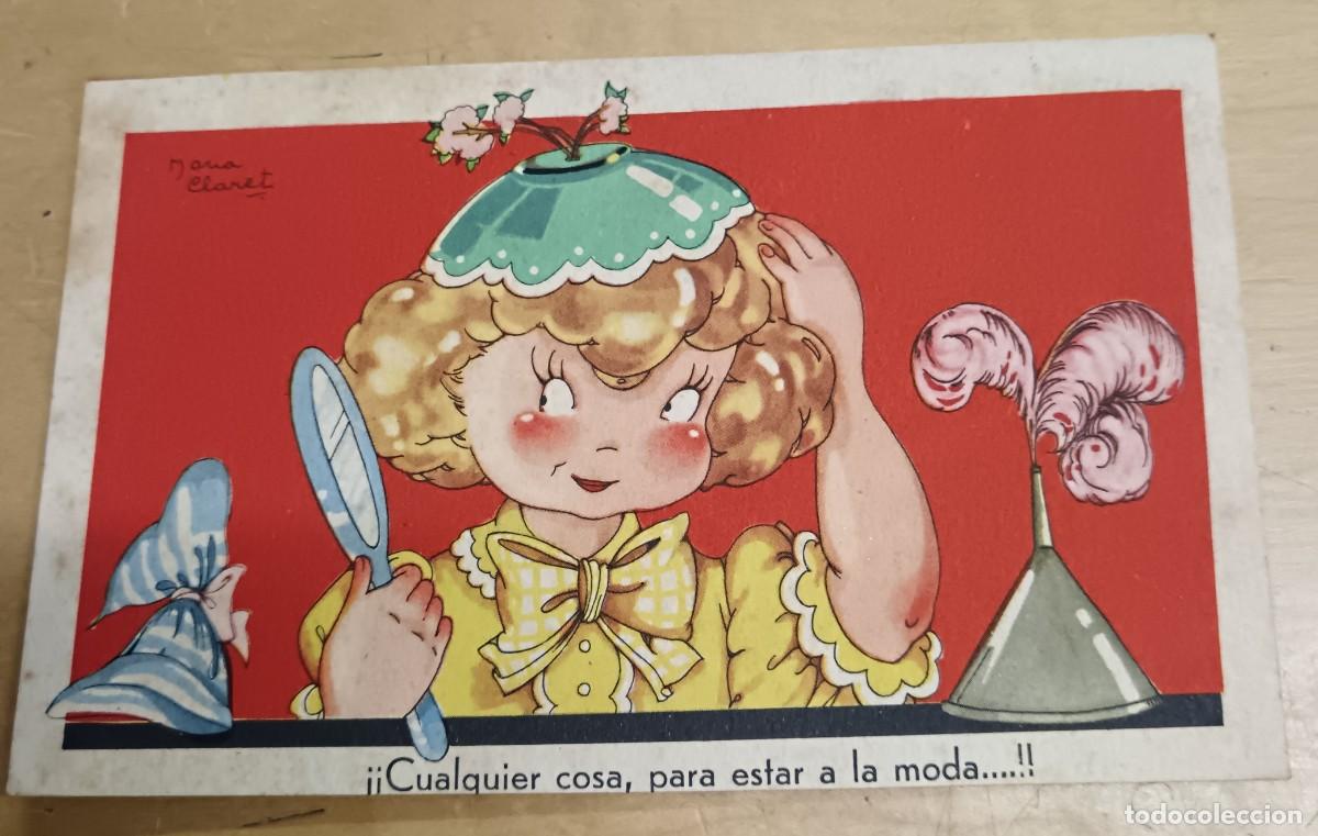 Postales: POSTAL MARI PEPA MAR&Iacute;A CLARET SERIE L N&ordm; 6 ESCRITA 13X8 CM.