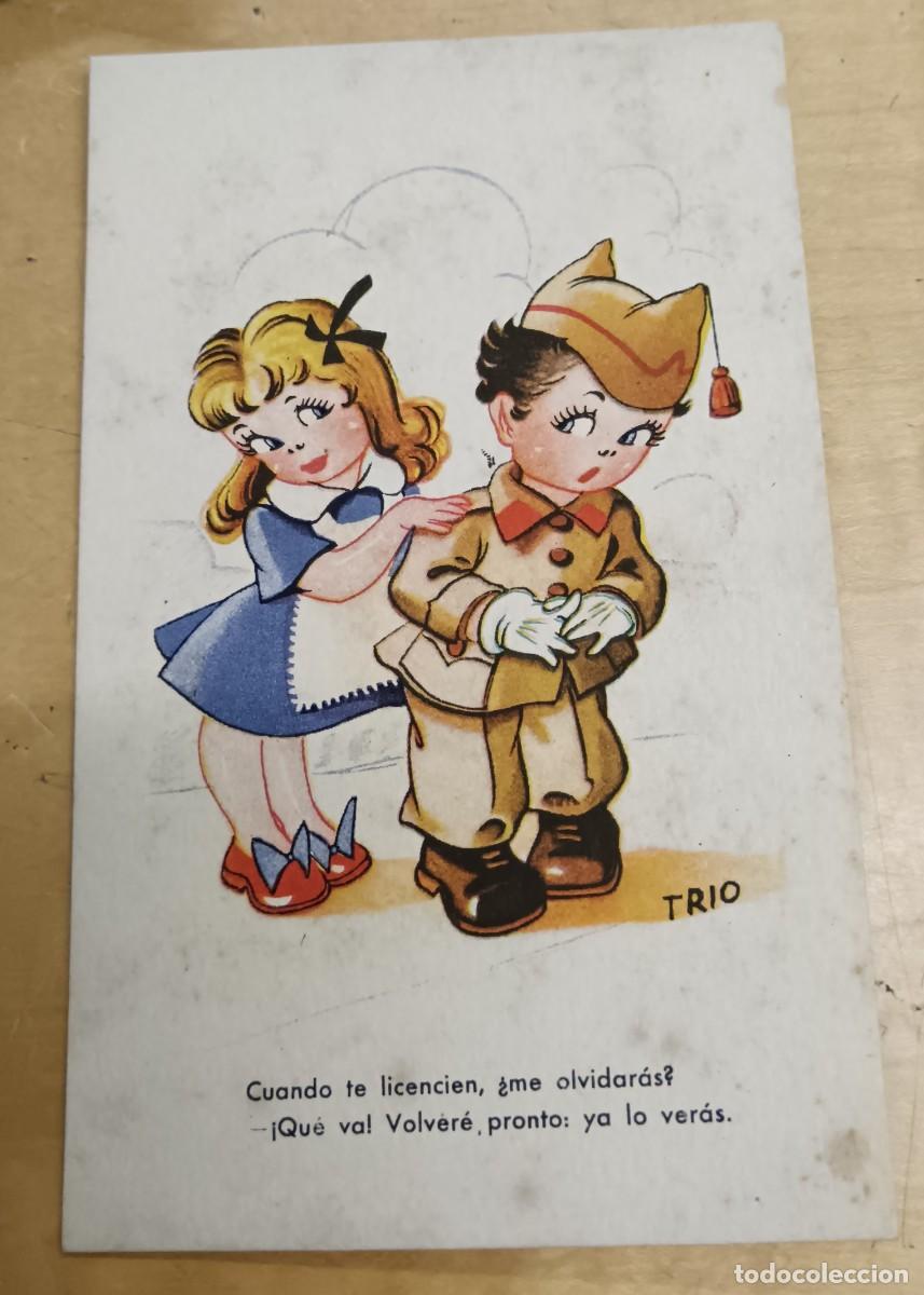 Postales: POSTAL INFANTIL ILUSTRADA POR TR&Iacute;O EDICIONES TR&Iacute;O SERIE 64 ESCRITA A&Ntilde;O 1949 13,5X8,5 CM.