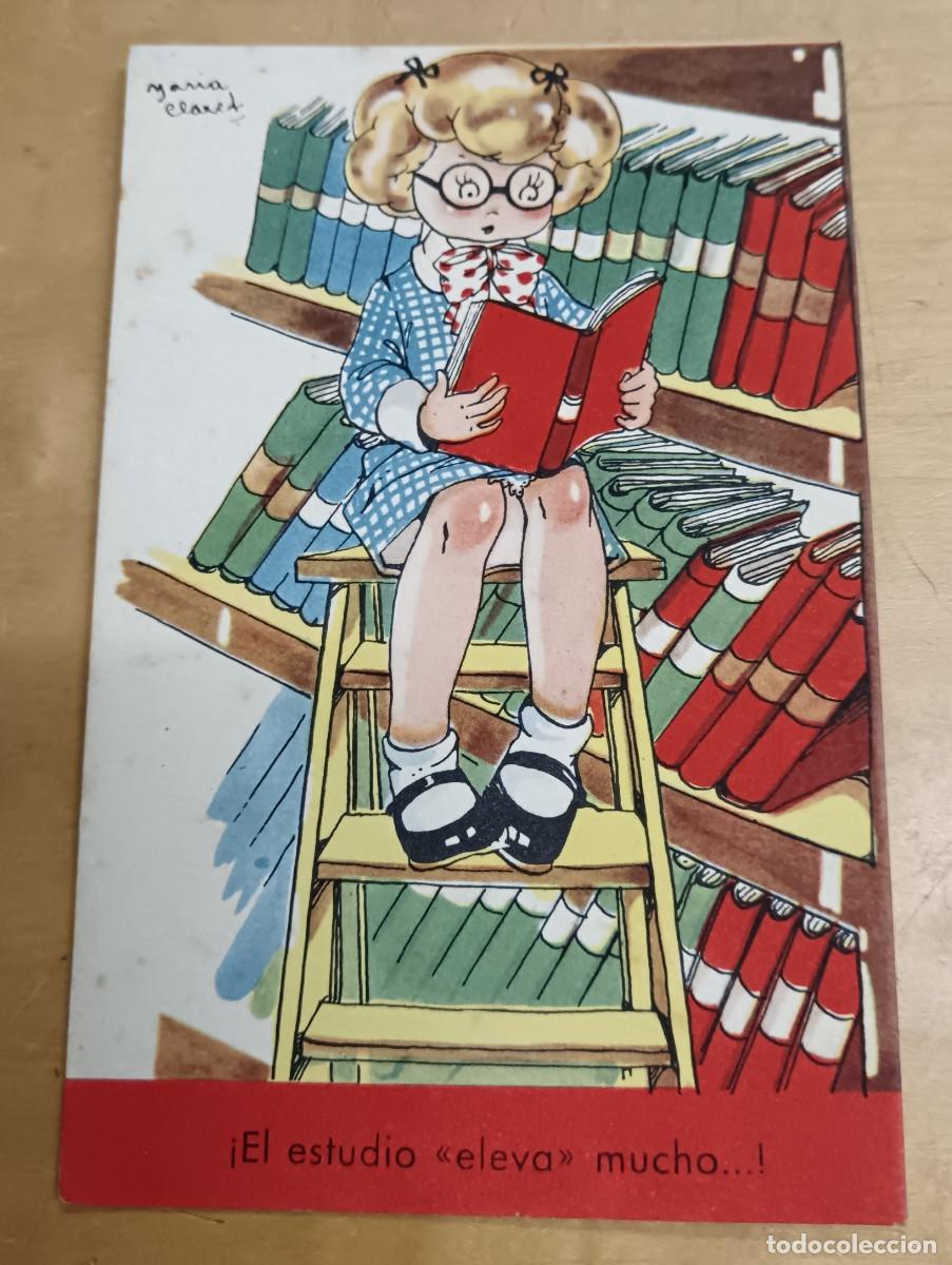 Postales: POSTAL INFANTIL MARI PEPA MAR&Iacute;A CLARET SERIE R N&ordm; 8 A&Ntilde;O 1949 ESCRITA 13X8,5 CM.