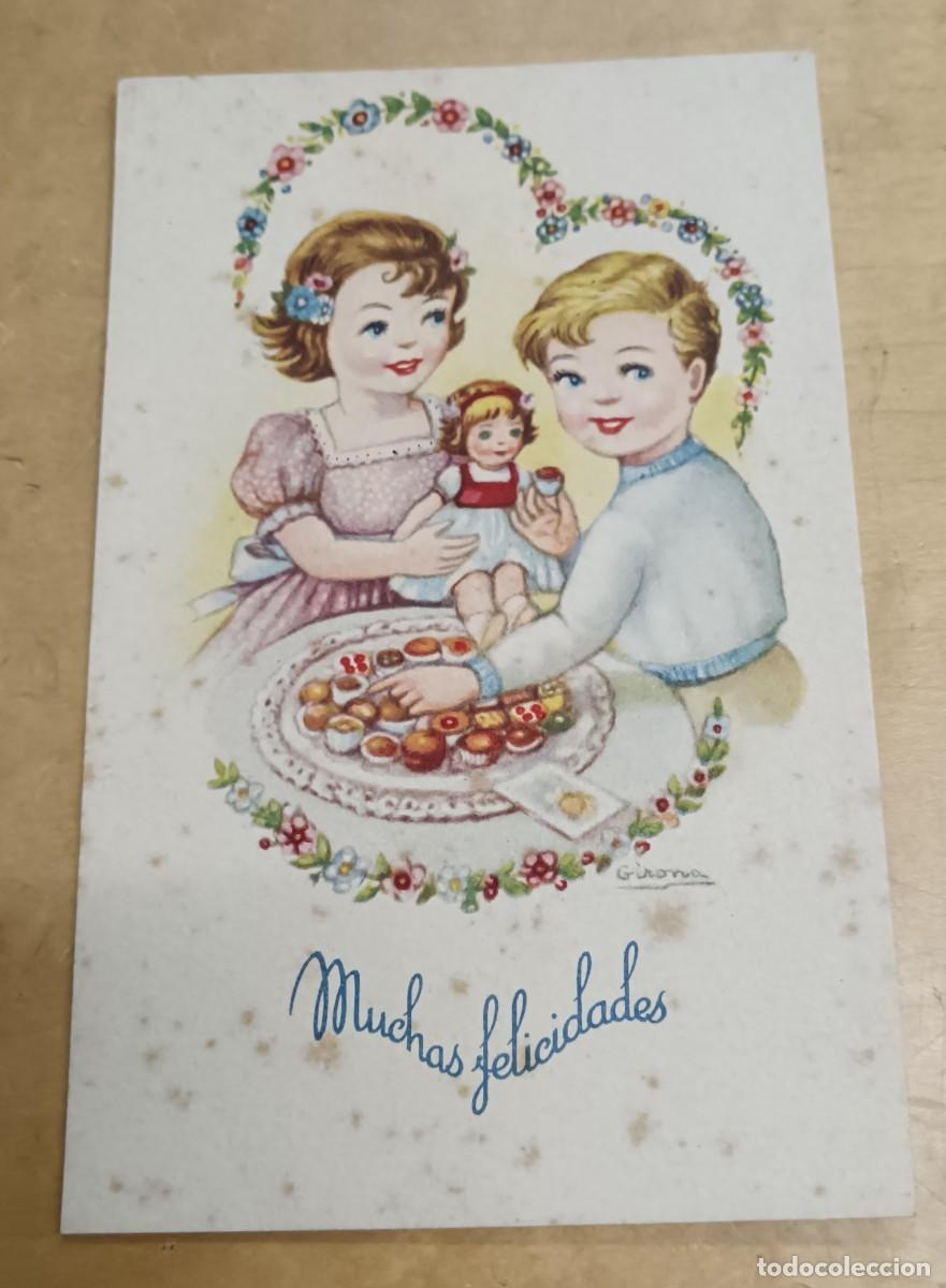 Postales: POSTAL INFANTIL ILUSTRADA POR GIRONA F&Eacute;NIX SERIE 3006 A&Ntilde;O 1949 ESCRITA 13,5X8,5 CM.