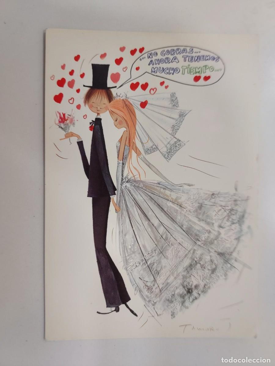 Postales: POSTAL ILUSTRADOR TAMORO. PAREJA RECIEN CASADOS NO CORRAS. SIN CIRCULAR. 1970. CYZ