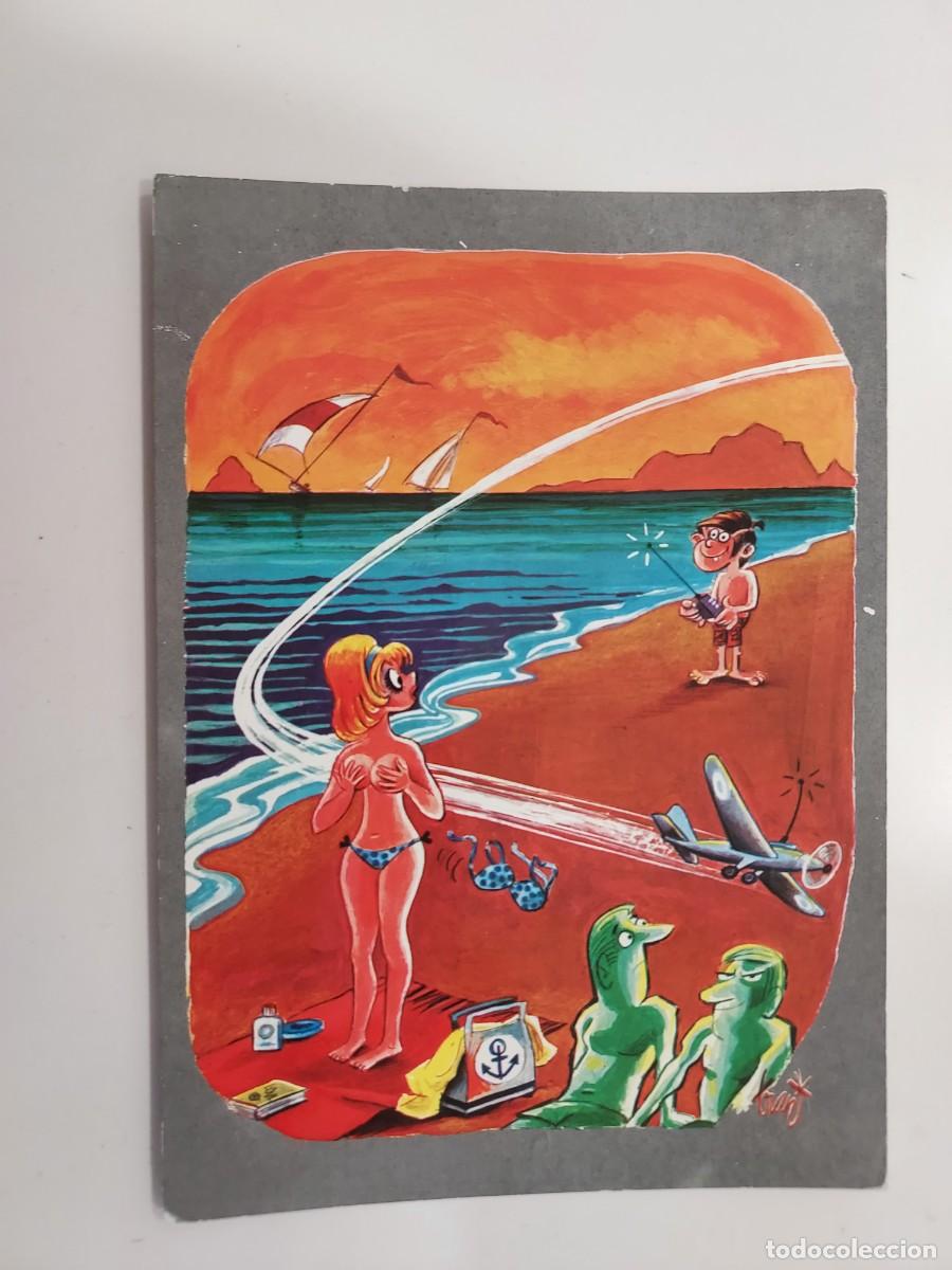 Postales: POSTAL ILUSTRADOR TRAN. VACACIONES TURISMO HUMOR PICANTE AEROMODELISMO. 1977. CIRCULADA. KOLORHAM