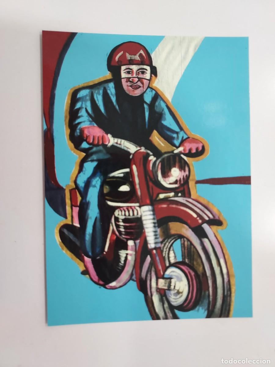 Postales: POSTAL ILUSTRADOR ANTONIO MERINERO. MOTORISTA MOTOCICLISTA MOTO. SIN CIRCULAR. MASALA COLLAGE