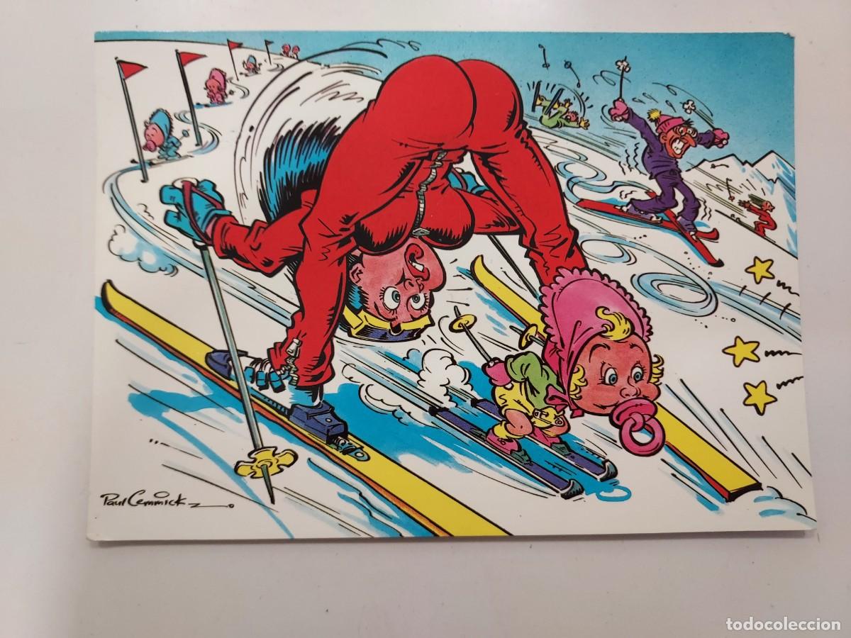 Postales: POSTAL ILUSTRADOR PAUL CEMMICK. BEBES ESQUIANDO. SIN CIRCULAR. 1986. W&G. SUIZA