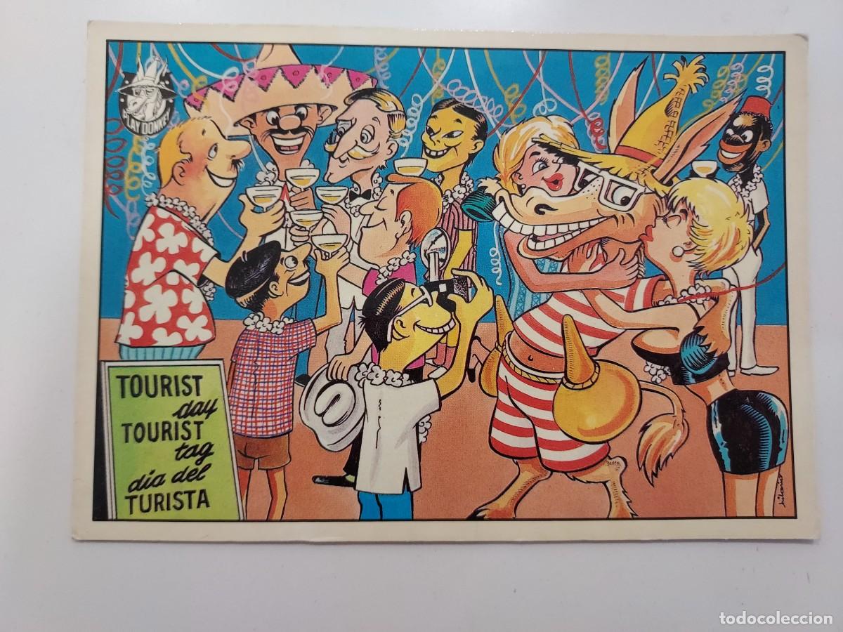 Postales: POSTAL ILUSTRADOR HILARIO. TOURIST DAY PLAY DONKEY. DIA DEL TURISTA. SIN CIRCULAR. CFB COFIBA