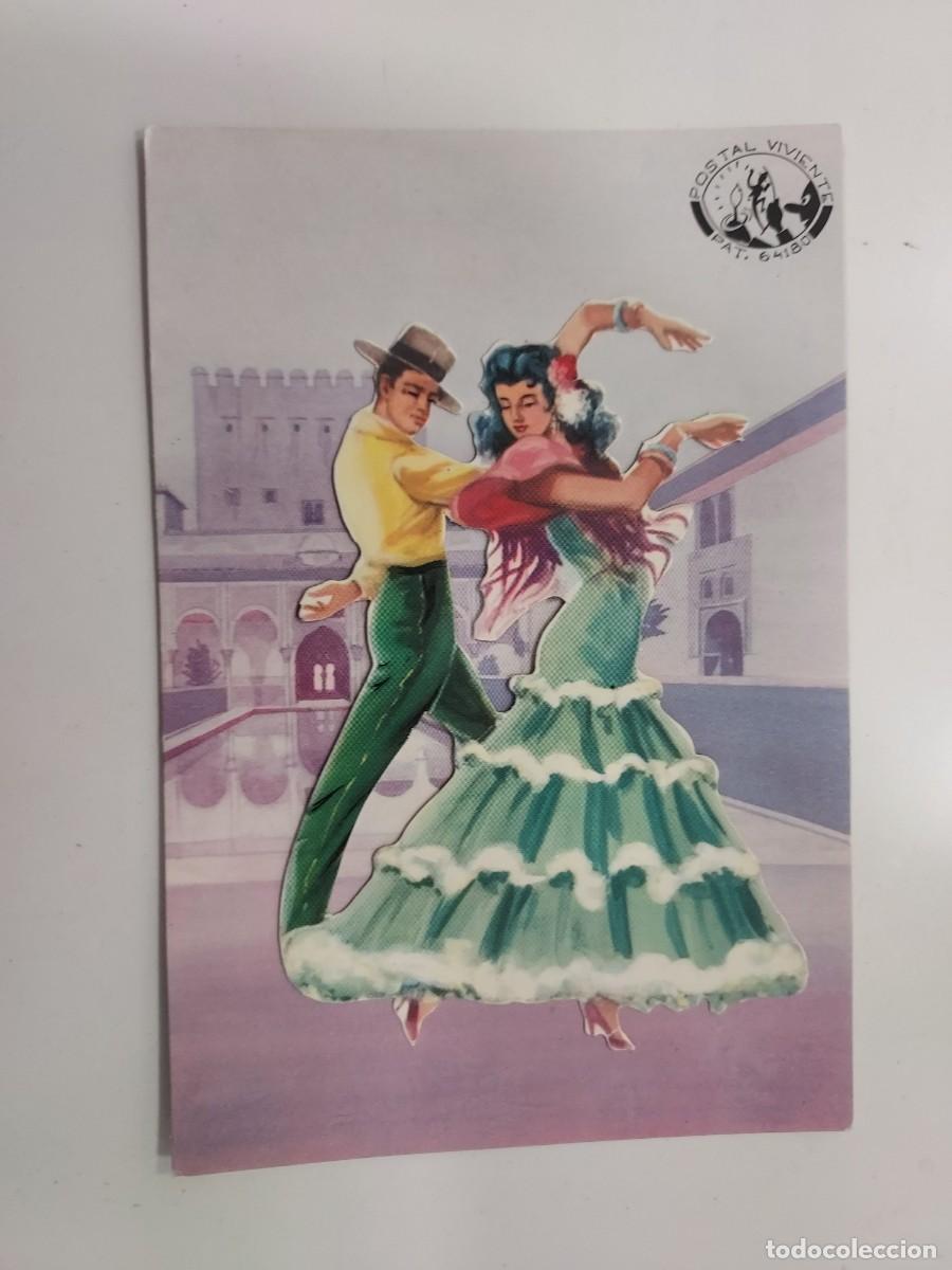 Postales: POSTAL VIVIENTE BAILA MOVIENDO UNA LUZ. GRANADA ZAMBRA GITANA. SIN CIRCULAR. 1959