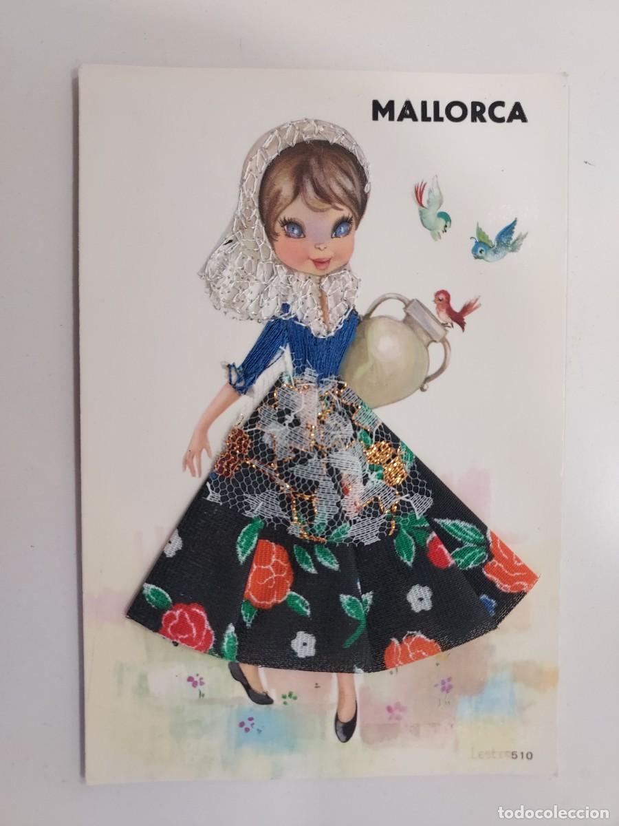 Postales: POSTAL ILUSTRADOR LESTER. MALLORCA TRAJE REGIONAL. BORDADA HILO. ESCRITA. PRAT