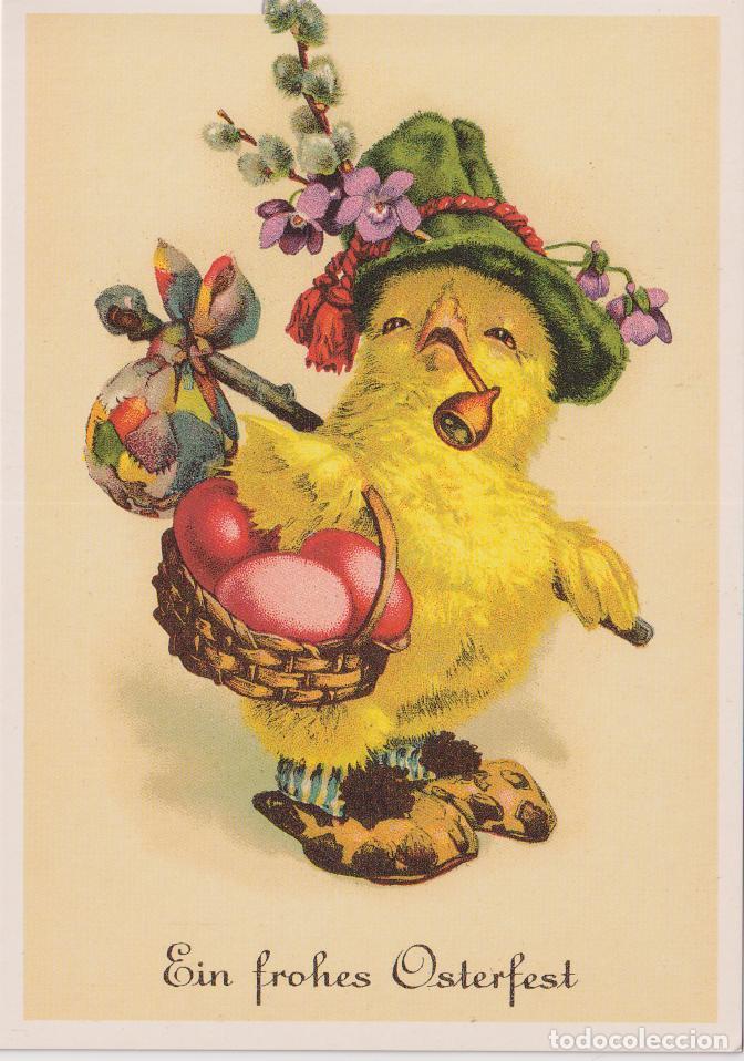Postales: ANTIGUA POSTAL FELICES PASCUAS - ADMOS VERLAG LEIPZIG - REPRODUCCI&Oacute;N