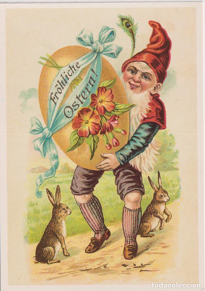 Postales: ANTIGUA POSTAL FELICES PASCUAS - ADMOS VERLAG LEIPZIG - REPRODUCCI&Oacute;N
