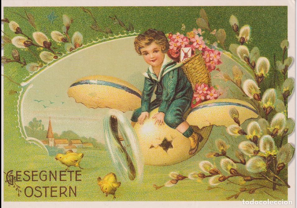 Postales: ANTIGUA POSTAL !FELICES PASCUAS&iexcl; - ADMOS VERLAG LEIPZIG - REPRODUCCI&Oacute;N