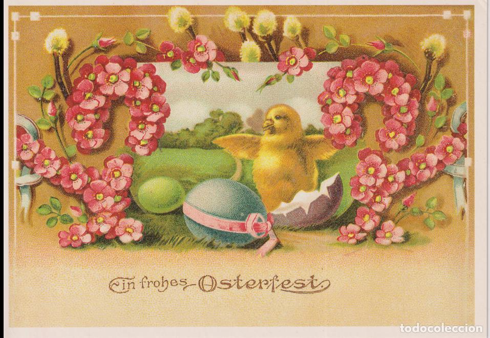 Postales: ANTIGUA POSTAL FELICES PASCUAS - ADMOS VERLAG LEIPZIG - REPRODUCCI&Oacute;N