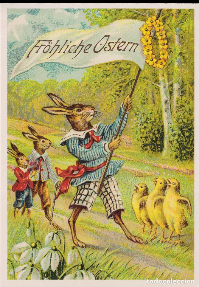 Postales: ANTIGUA POSTAL FELICES PASCUAS - ADMOS VERLAG LEIPZIG - REPRODUCCI&Oacute;N