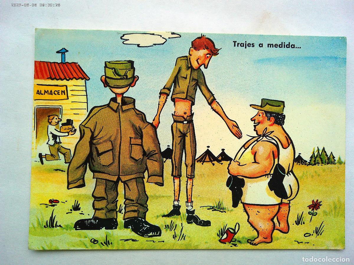 Postkarten: POSTAL HUMORISTICA DE MILITARES EN EL CUARTEL . A&Ntilde;OS 70
