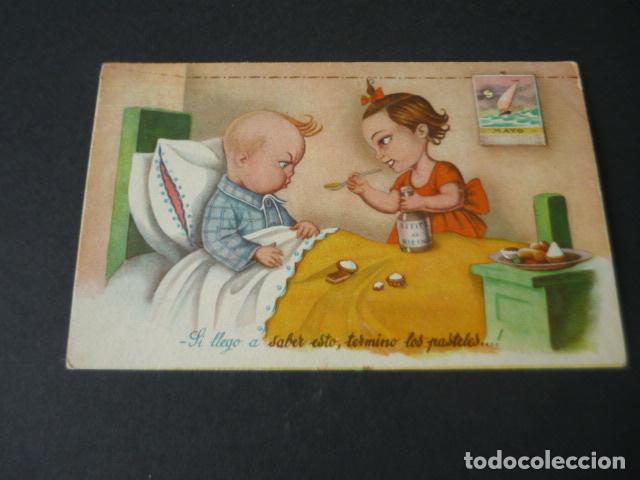 Postais: POSTAL NI&Ntilde;O ENFERMO ILUSTRADOR