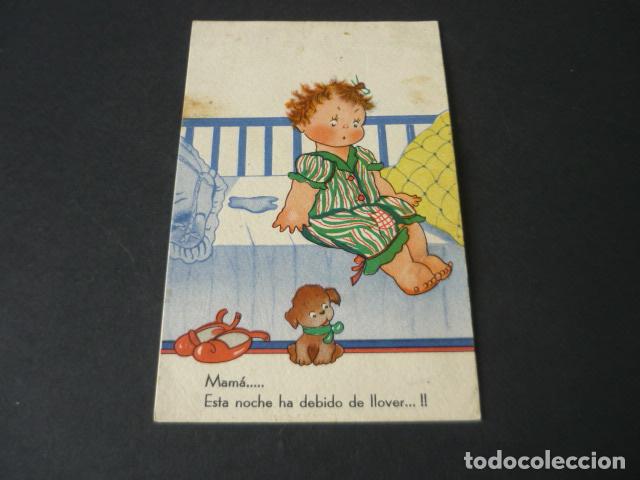 Postais: POSTAL NI&Ntilde;A EN LA CAMA ILUSTRADOR