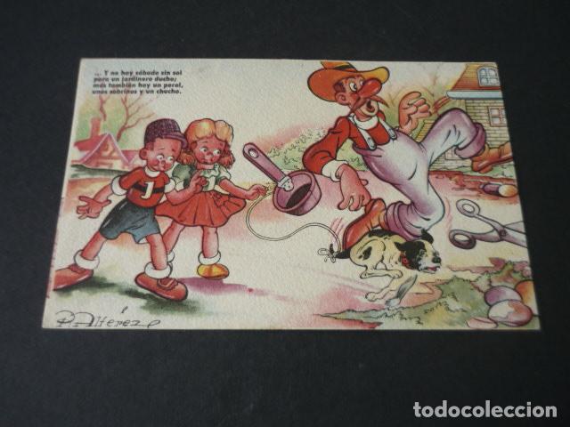 Postais: POSTAL GRANJERO Y PERRO ILUSTRADOR