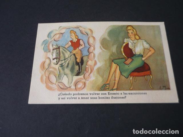 Postais: POSTAL MUJER A CABALLO ILUSTRADOR