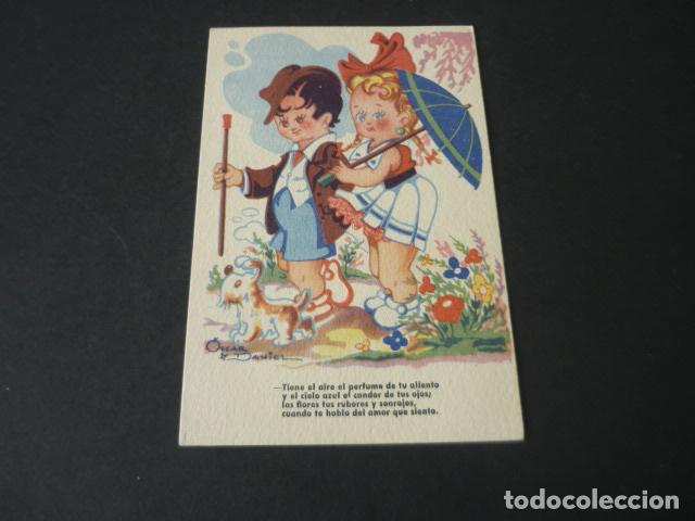 Cartoline: POSTAL NI&Ntilde;OS EN EL CAMPO ILUSTRADOR