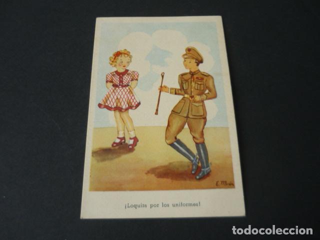 Cartoline: POSTAL NI&Ntilde;A Y SOLDADO ILUSTRADOR