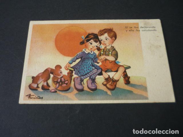Cartoline: POSTAL NI&Ntilde;OS CON PERRO ILUSTRADOR