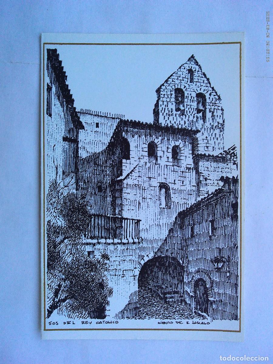 Postales: POSTAL DE SOS DEL REY CATOLICO ( ZARAGOZA ). DIBUJO DE LASCASO