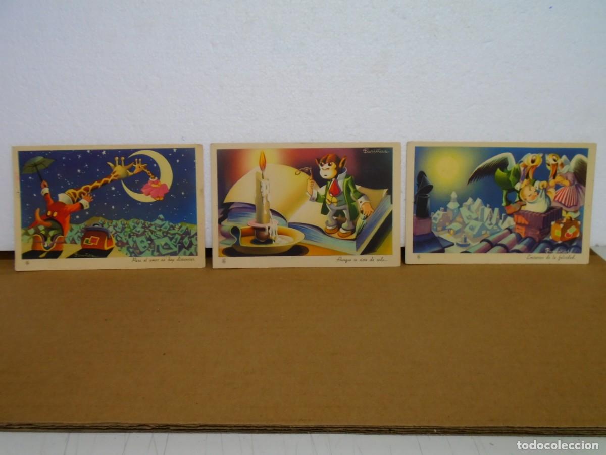 Postales: LOTE DE 3 POSTALES ILUSTRADAS,EDICIONES TRIO,SERIE 34, MEDIADOS DEL XX.