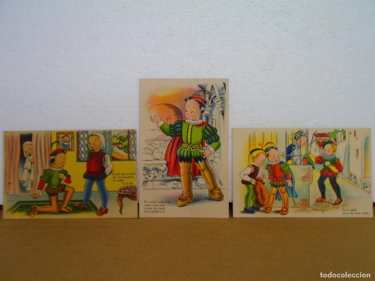 Postales: LOTE DE 3 POSTALES ILUSTRADAS,EDITORIAL TREBO,SERIE 3, MEDIADOS DEL XX.