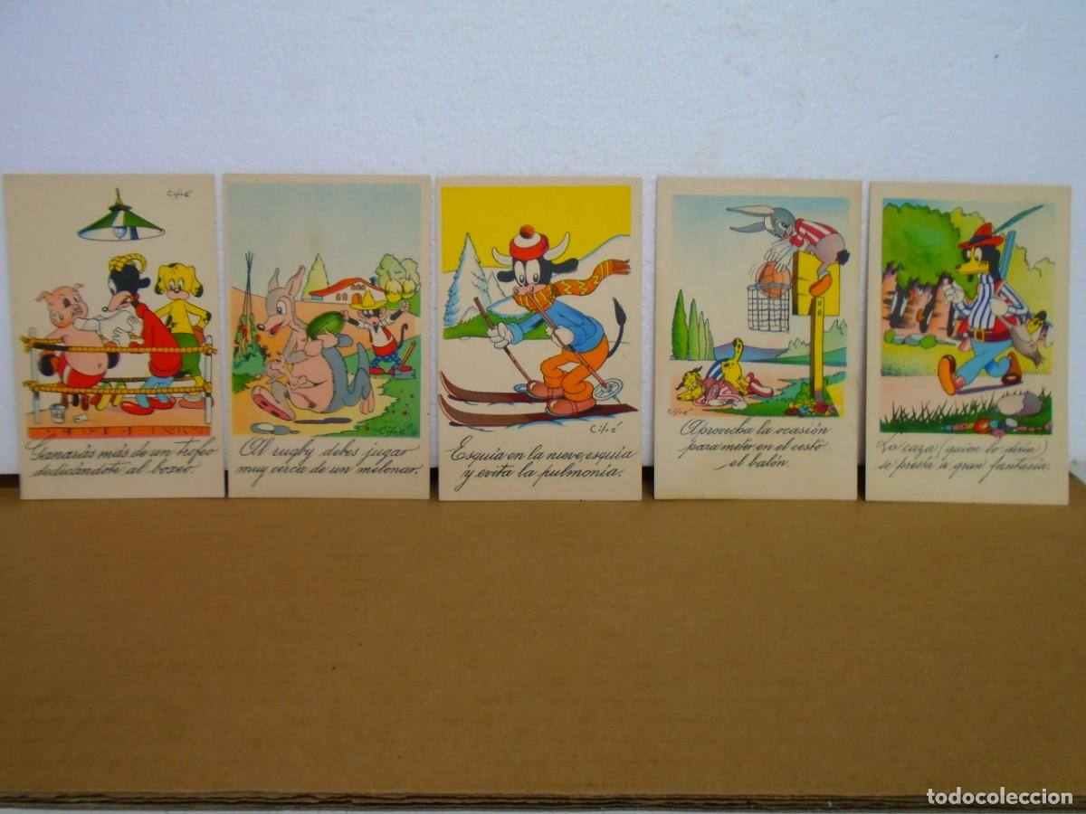 Postales: LOTE DE 6 POSTALES ILUSTRADAS,EDITORIAL TREBO,SERIE 6, MEDIADOS DEL XX.
