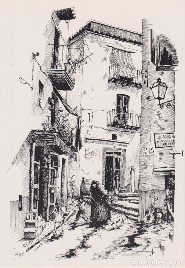 Postales: ILUSTRADOR: JOHN LODI - IBIZA - CALLE DE LA VIRGEN - PIC 180 - S/C