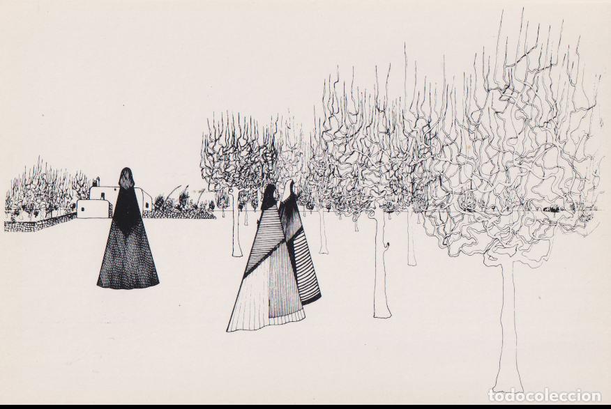 Postales: ILUSTRADOR: JOAN RIBAS, ENTRE ALMENDROS - IBIZA - S/C