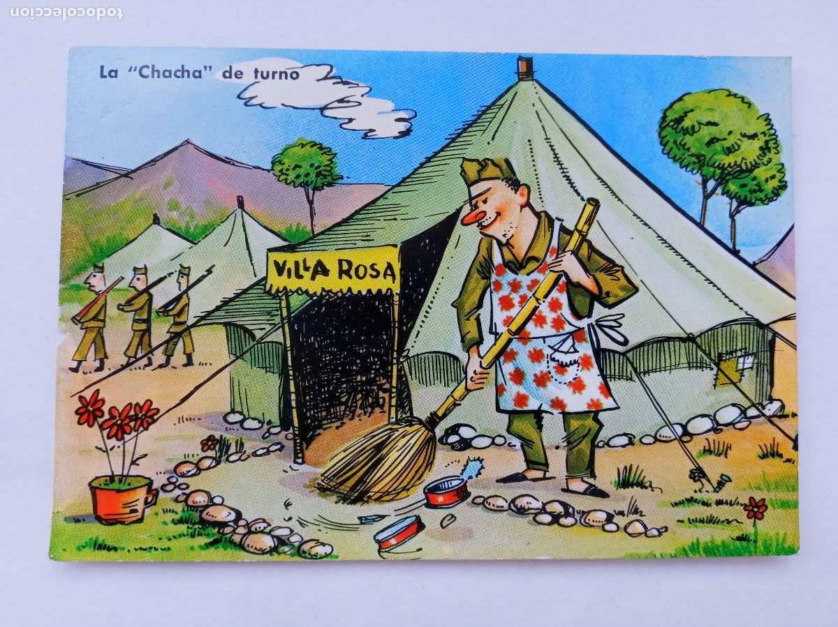 Postales: POSTAL HUMOR&Iacute;STICA CON DIBUJO DE MILITARES. A&Ntilde;OS 70