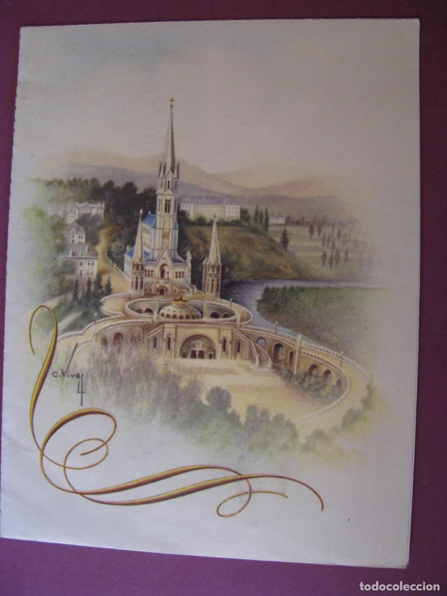 Postales: POSTAL TROQUELADA DE IL. C. VIVES. C. Y Z. 1353/9. LOURDES. 15X12 CM. ESCRITA 1962