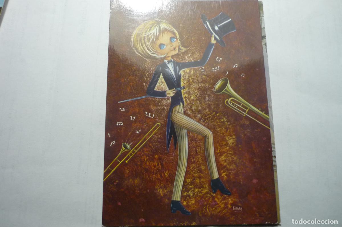 Postales: postal dibujo limes bailarin escrita