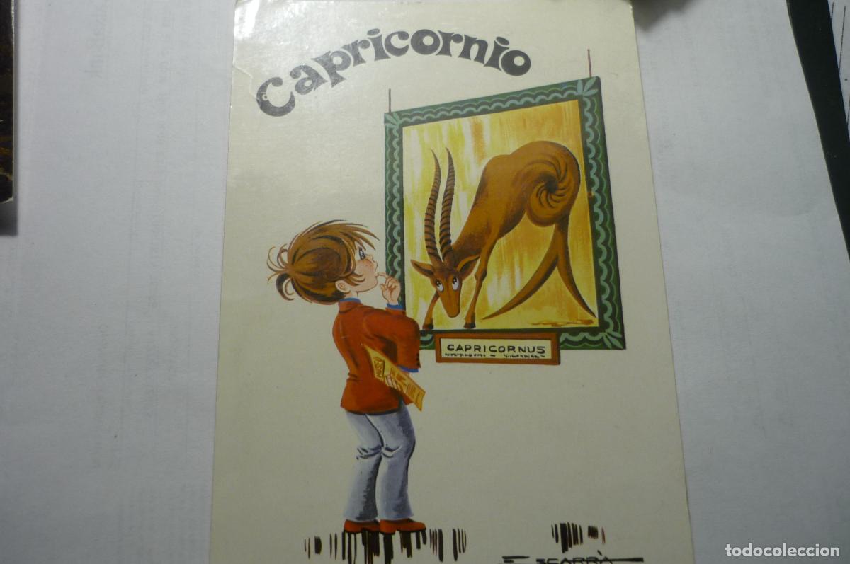 Postales: postal horoscopo capricornio dibujo escarra