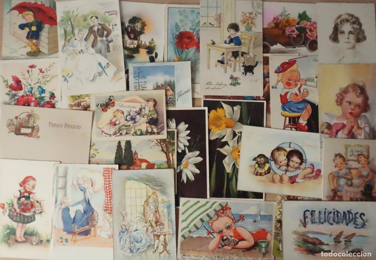 Postales: 27 antiguas postales de Felicitaci&oacute;n, la mayor&iacute;a circuladas, ver todas las fotograf&iacute;as