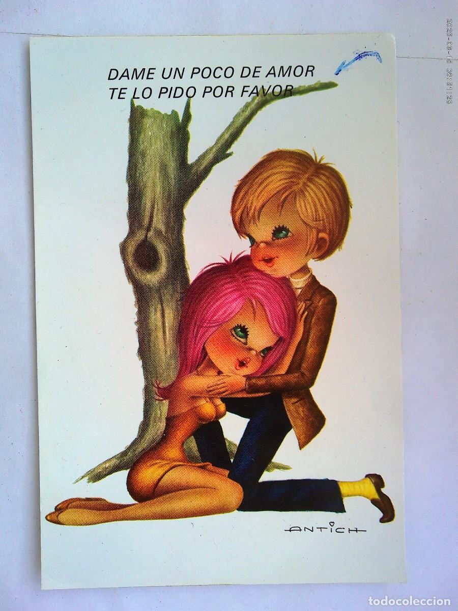 Postais: BONITA POSTAL CON DIBUJO DE PAREJA ENAMORADA . A&Ntilde;OS 70