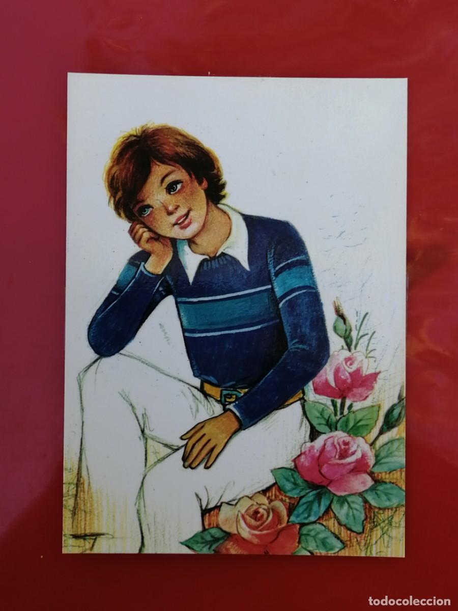 Postales: POSTAL 18847 SIN USO-PAGSA PERLA 312/4 &ndash;CHICO Y ROSAS -FLORA